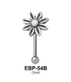 Flower Shaped Eyebrow Piercing EBP-54 Opal